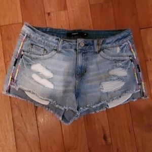 Distressed Jean shorts